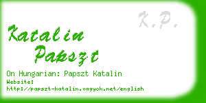katalin papszt business card